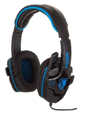 SADES SA-708 Stereo Gaming Headphone Headset with Microphone (Blue)